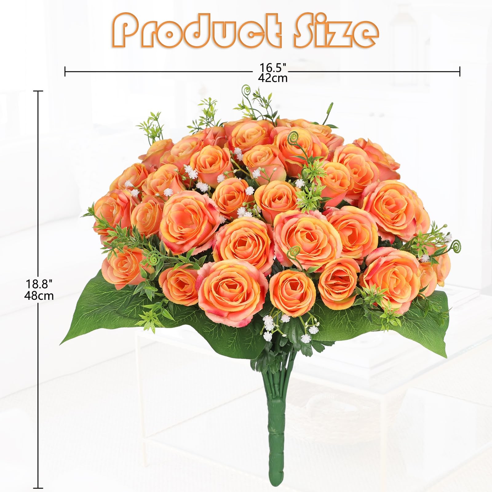 Artificial Flowers for Cemetery, Cemetery Flowers for Grave, Weather Resistan…