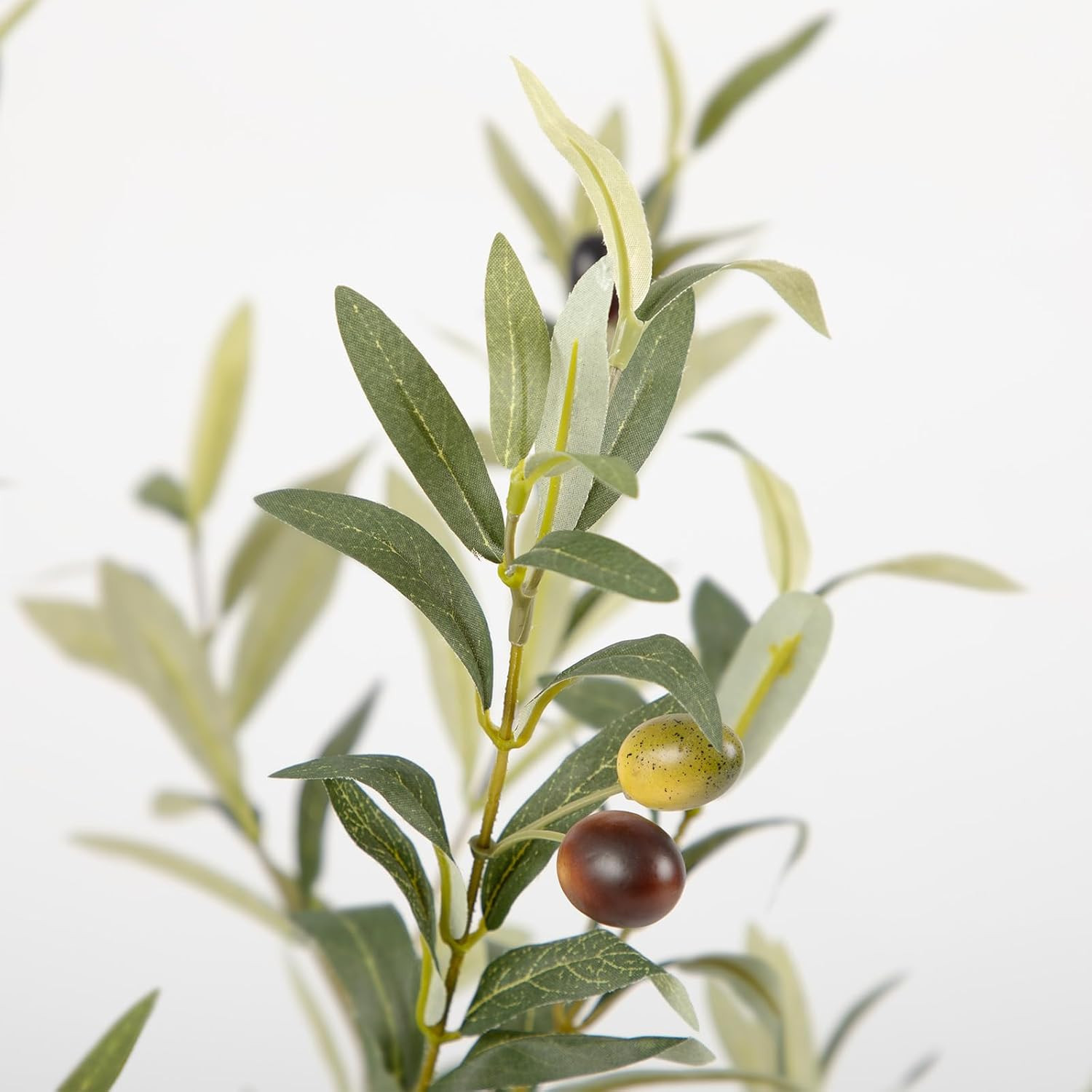 Tall Faux Olive Tree，4Ft(48In) Realistic Texture Potted Silk Artificial Olive Tr