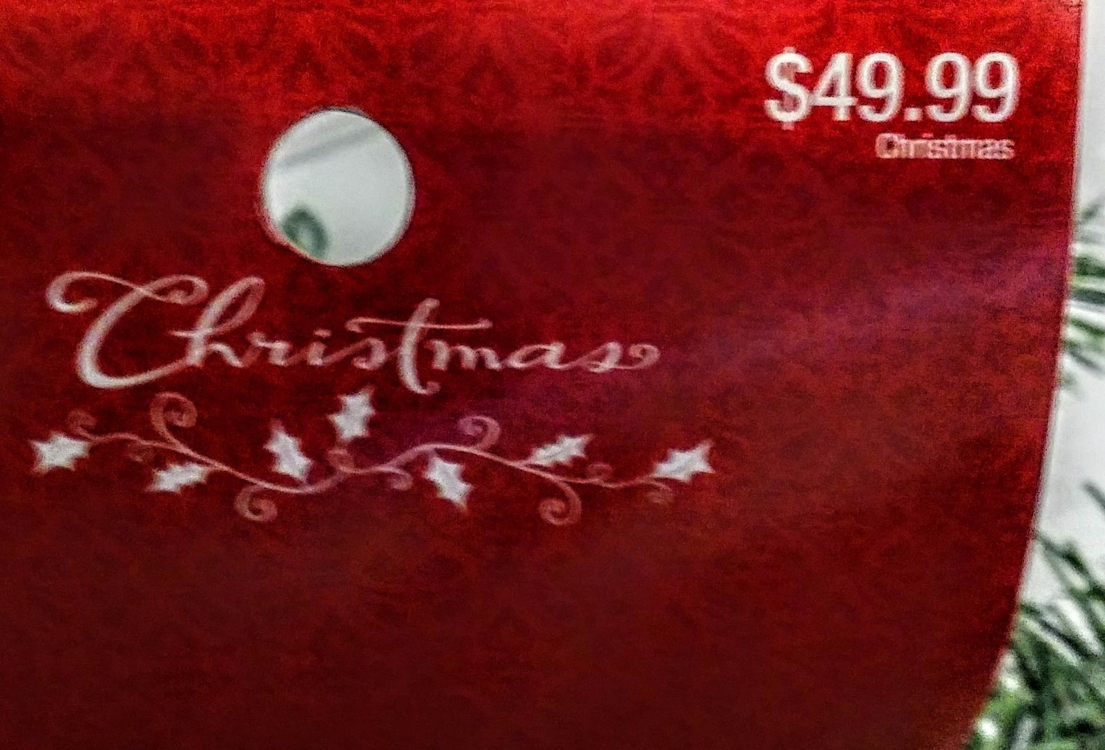 NWT 37″T Christmas Teardrop-Snowy & Icy Pine, Cones & Silver & White Ornaments