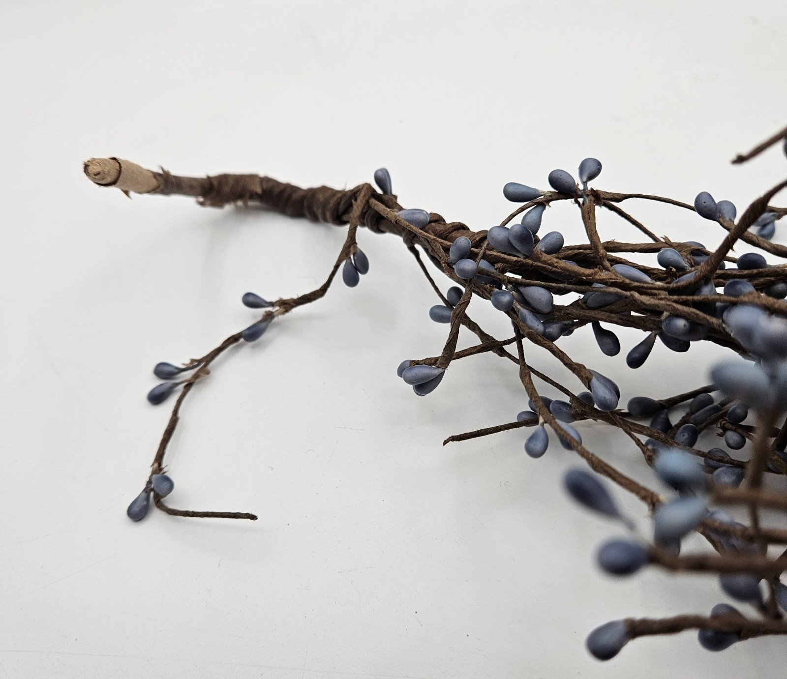 Country Blue Primitive Rustic Farmhouse Pip Berry Garland 48″
