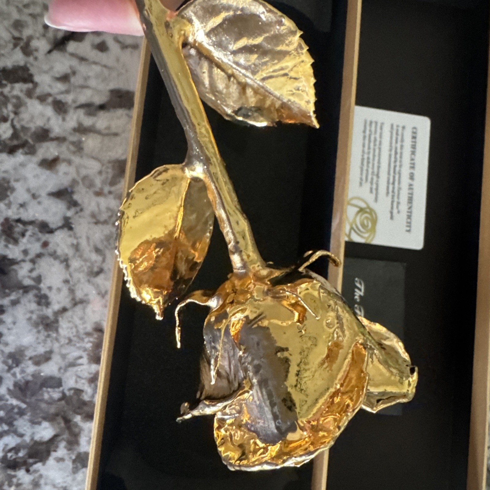 Vintage The Forever Rose 24 Kt Gold Dipped Rare Great Gift