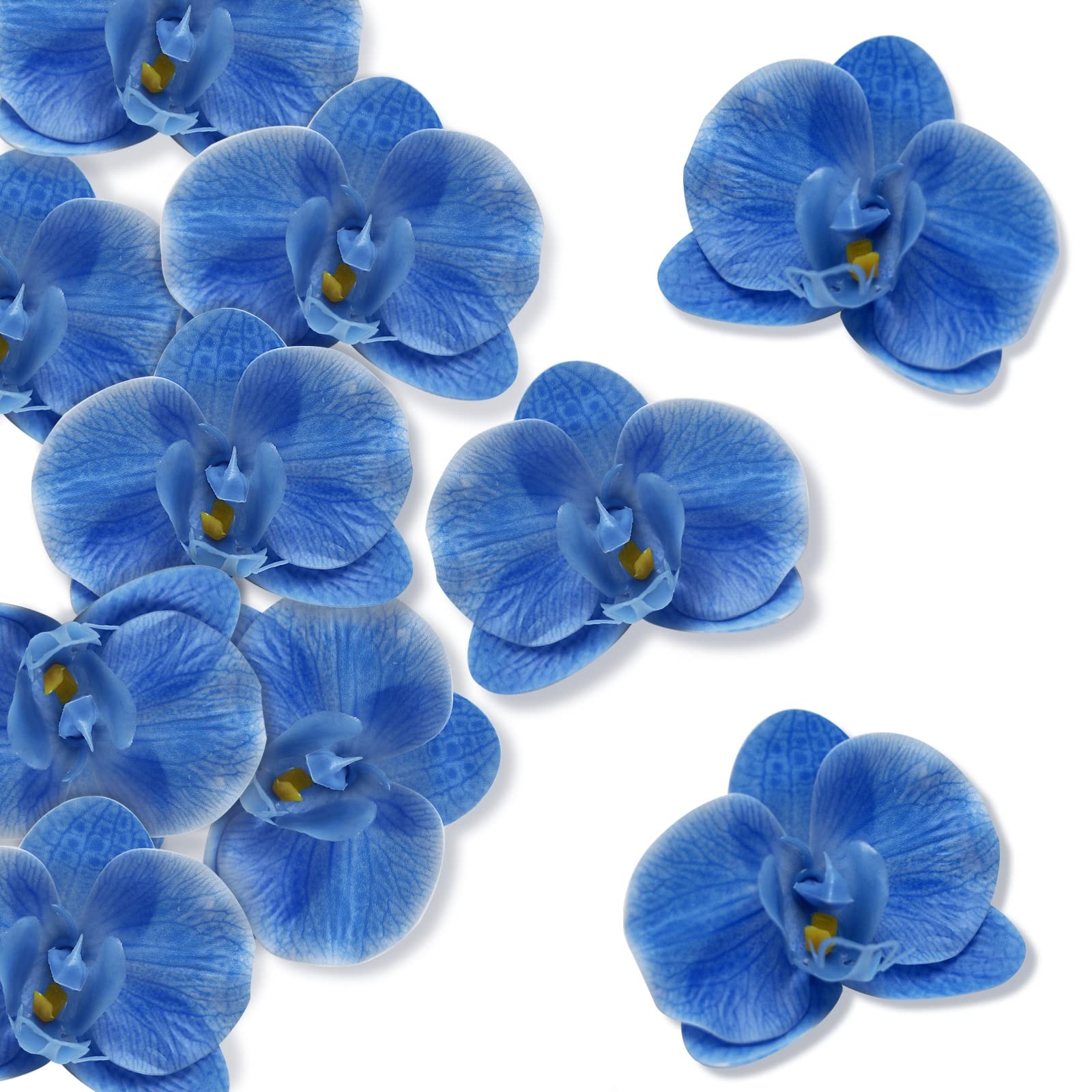 Artificial Flower Heads – 20 PCS Fake Orchid Flowers Heads Faux Butterfly Hea…