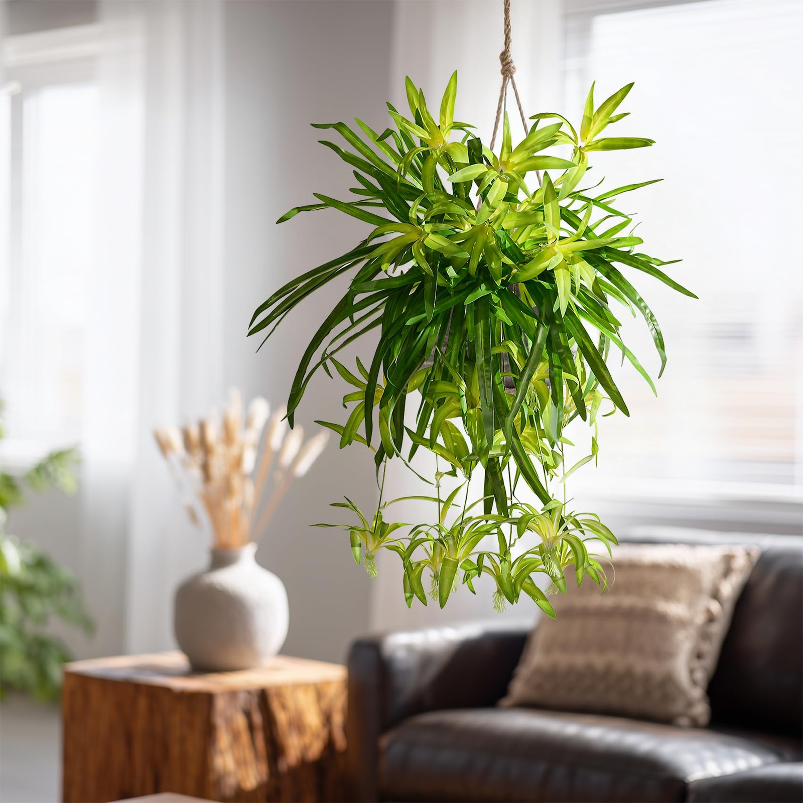 2 Pcs Artificial Spider Hanging Plant Artificial Bracketplant Chlorophytum Fa…