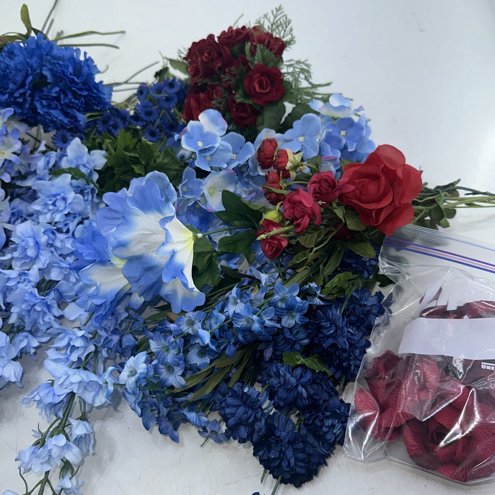 Artificial Flowers Mixed Lot Foliage Leaves Flowers Decor Wedding Crafts +