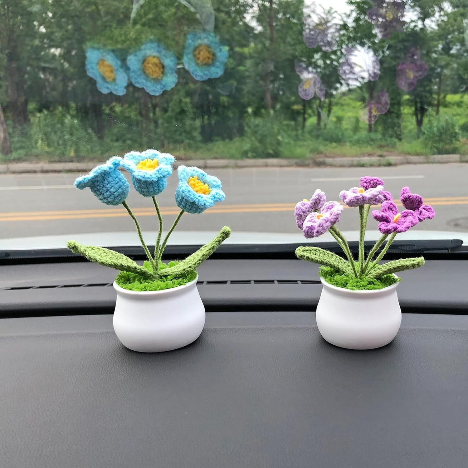 Crochet Flowers Cute Small Flower, Self Care Gifts for Women Grandmother,Valenti