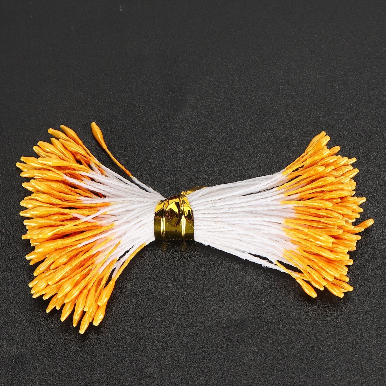 900Pcs Artificial Stamen Gypsum Orange Color Double End Simulation Bouquet Make