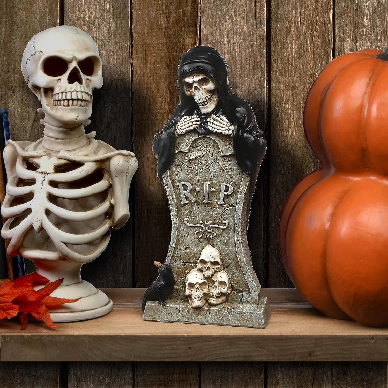 National Tree Company Skeleton behind a Tombstone Decoration, Halloween Collecti
