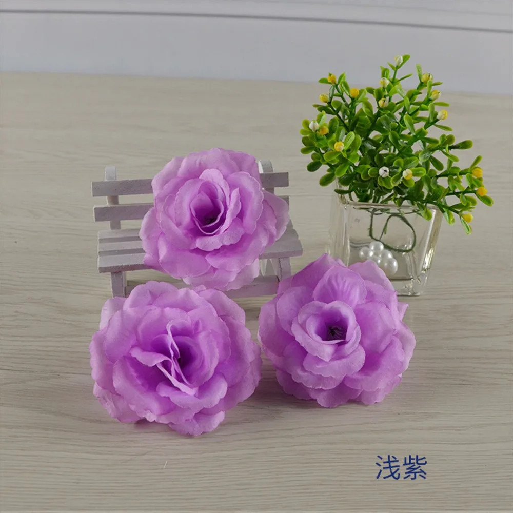 8CM Artificial Rose Silk Flower Heads for Wedding & Home Decor – 5-35 Pcs