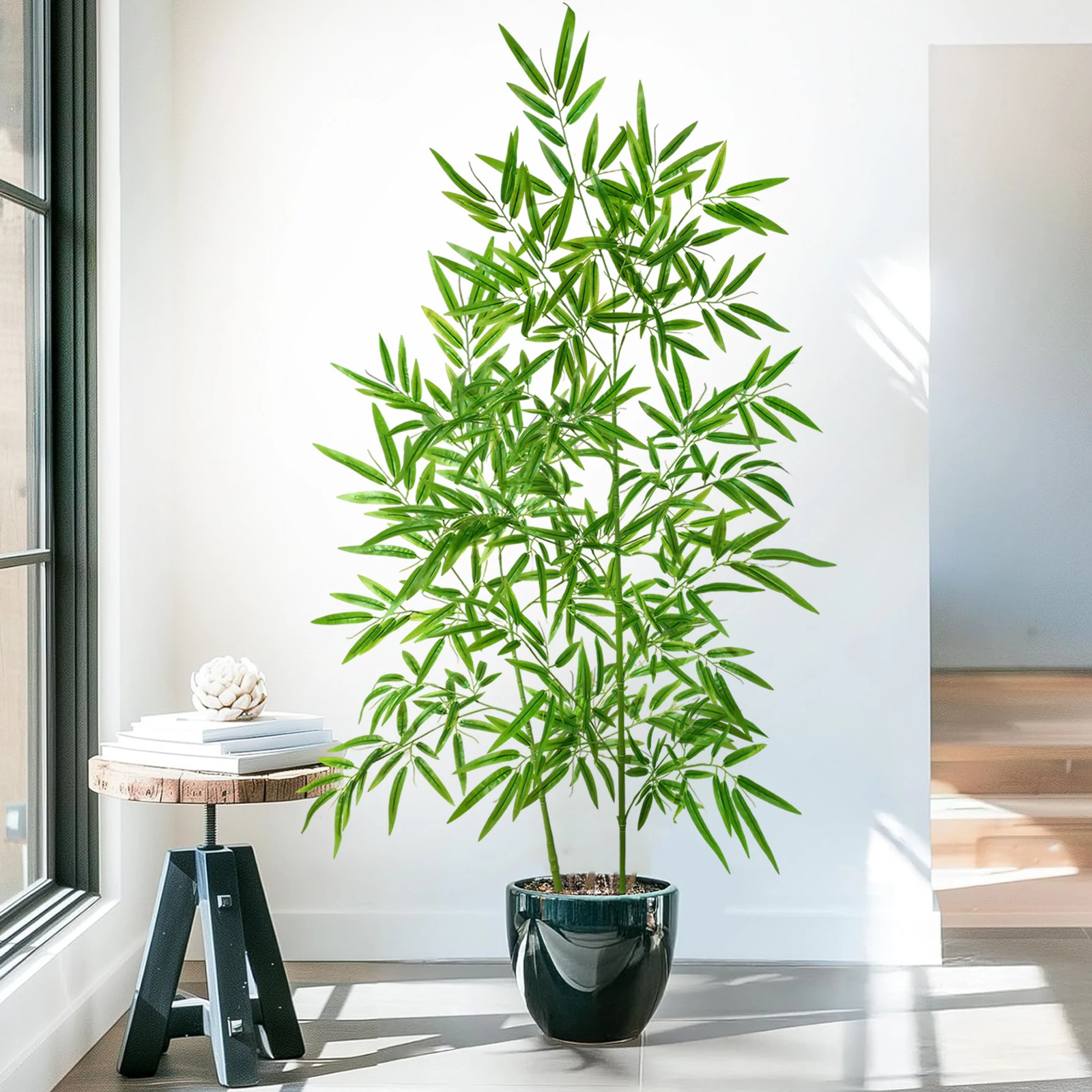 120-240cm Artificial Green Bamboo Leaves Fake Branch Plants Home Decoration HOT