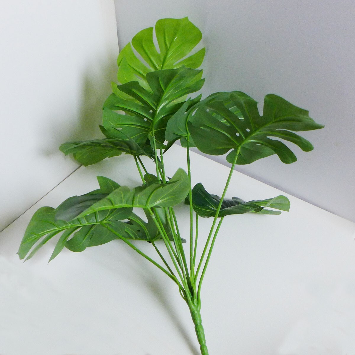 16″ Hight Artificial Plants Green Plastic Small Bush Tree (12 Lifelike Leaves )
