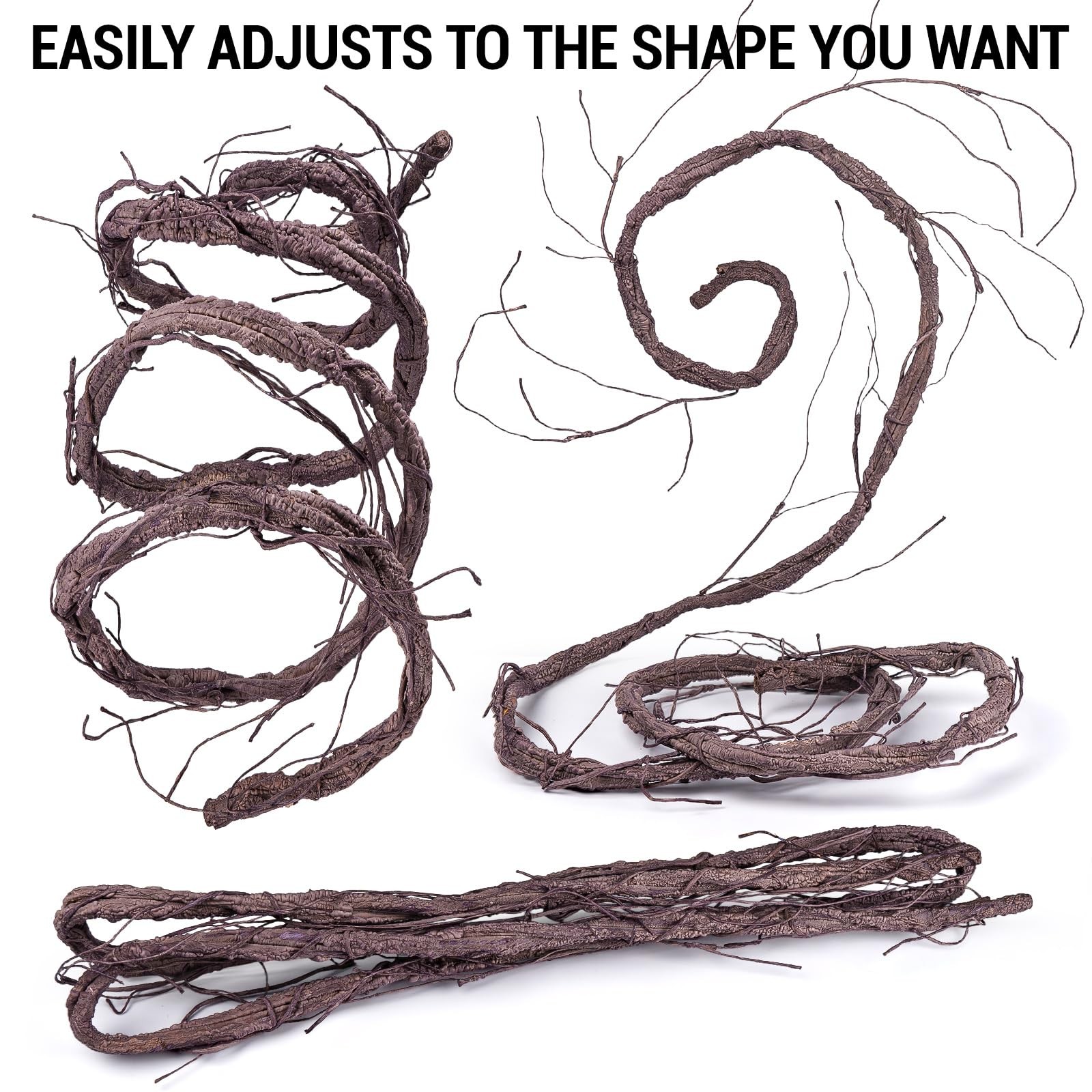 118 inch Bendable Artificial Brown Tree Twigs Branches, Small Size Wall Hangi…