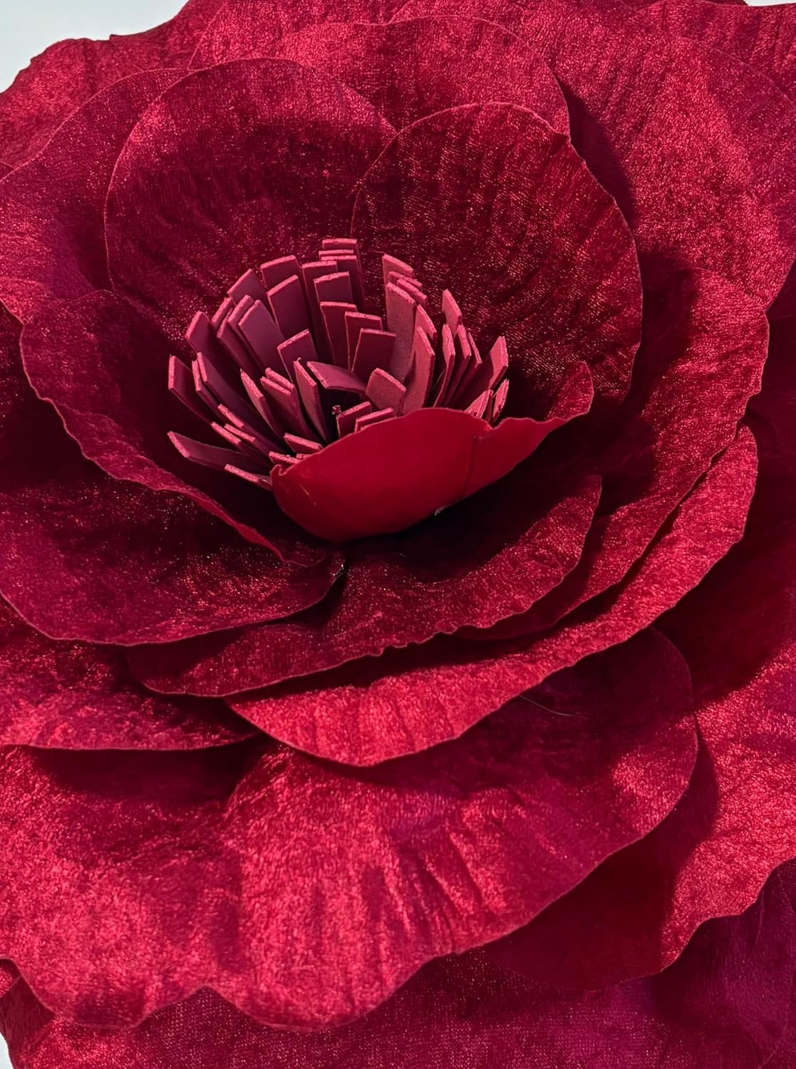 Large Burgundy Velvet Roses with Stand, 5.5FT Tall Giant Artificial Flowers for