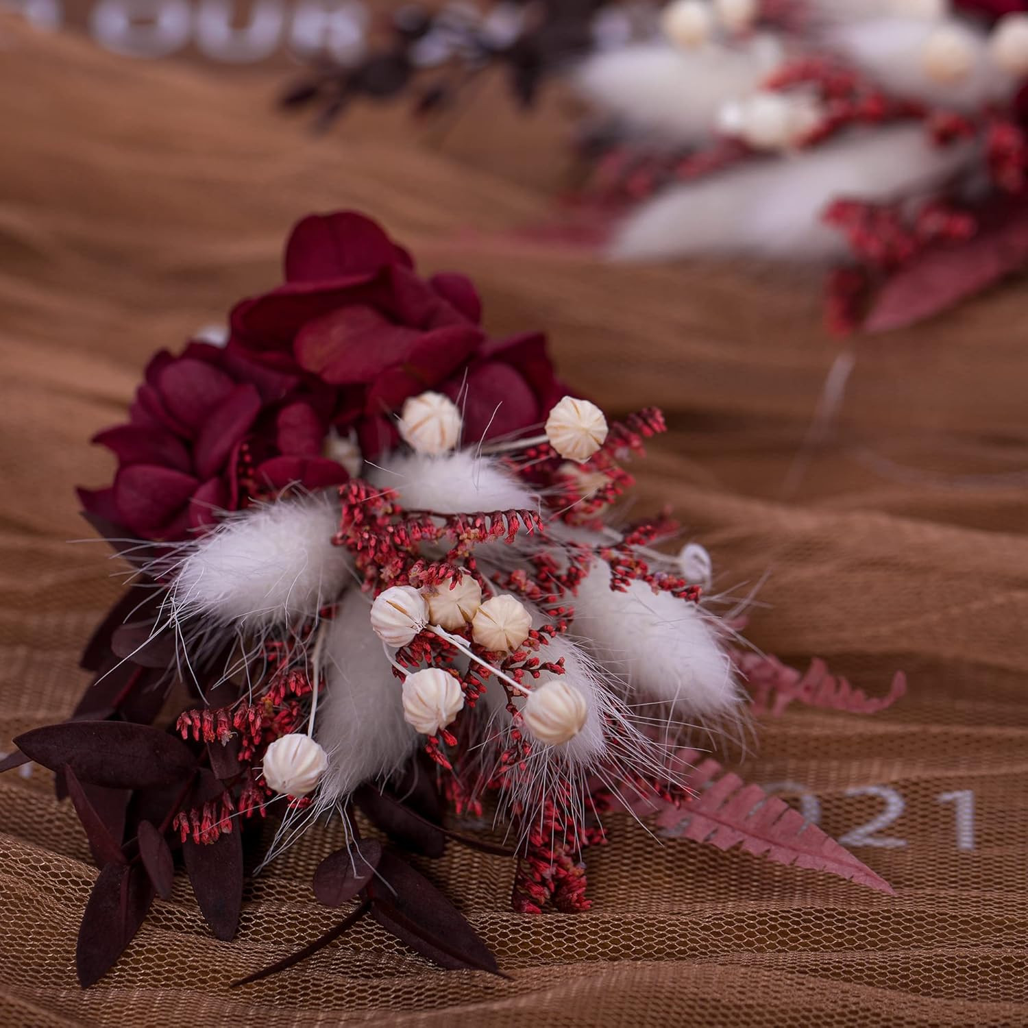 Dried Flowers Boutonniere 2 Piece Set Groom Best Man Wedding Boutonniere Boho Ru