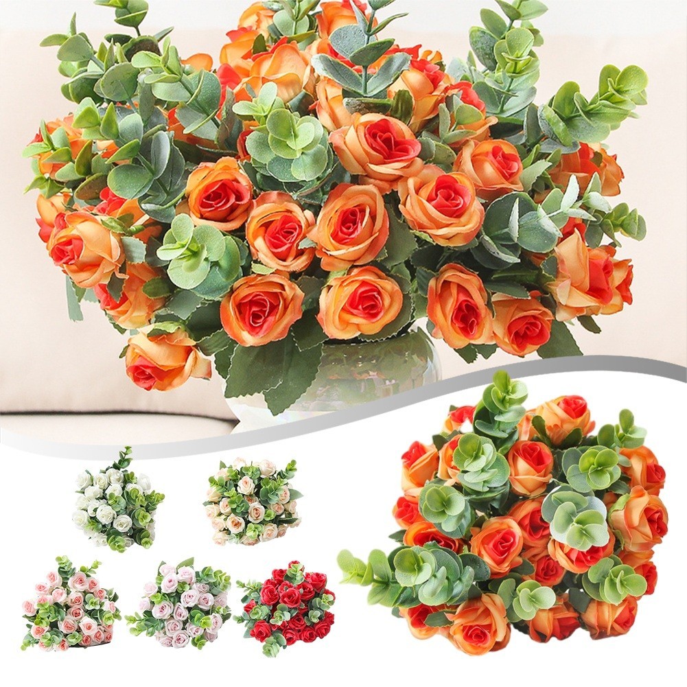 Exquisite Artificial Flowers Bouquet for Wedding Home Decor Simulated Roses