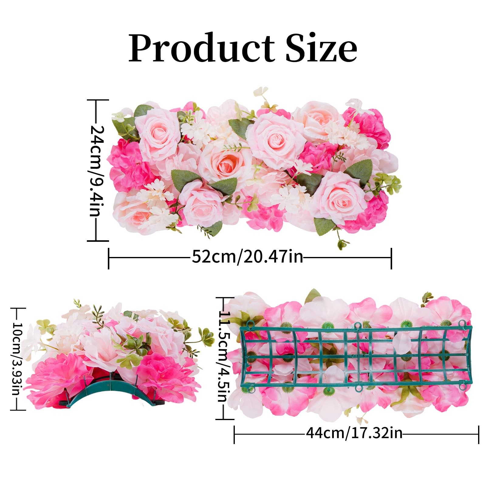 Pack of 10 Wedding Arch Decorations, 20.47 inch Artificial Flower Table Cente…