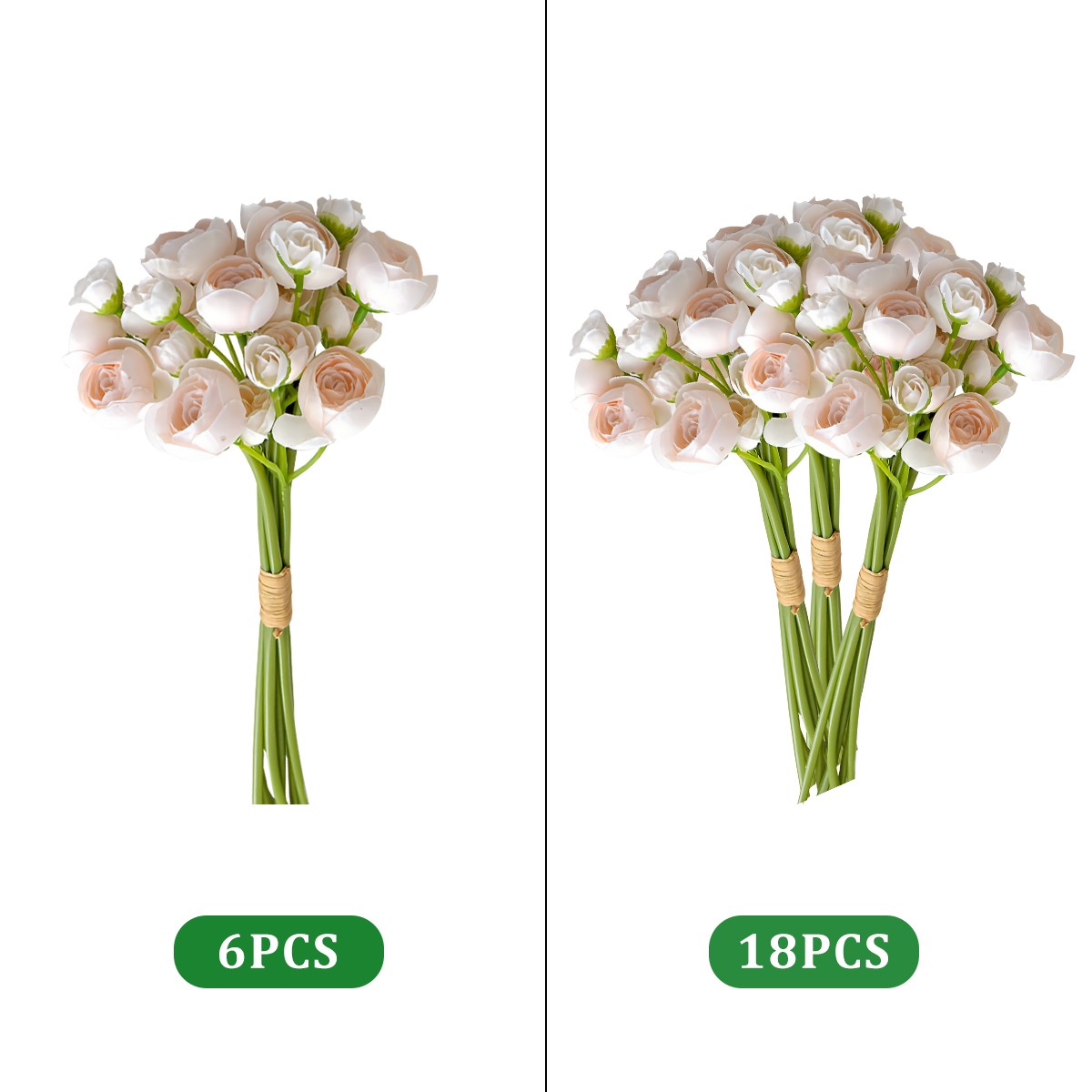 Artificial Rose Bouquet Small Camellia Bride Bridesmaid Holding Flower Decor US