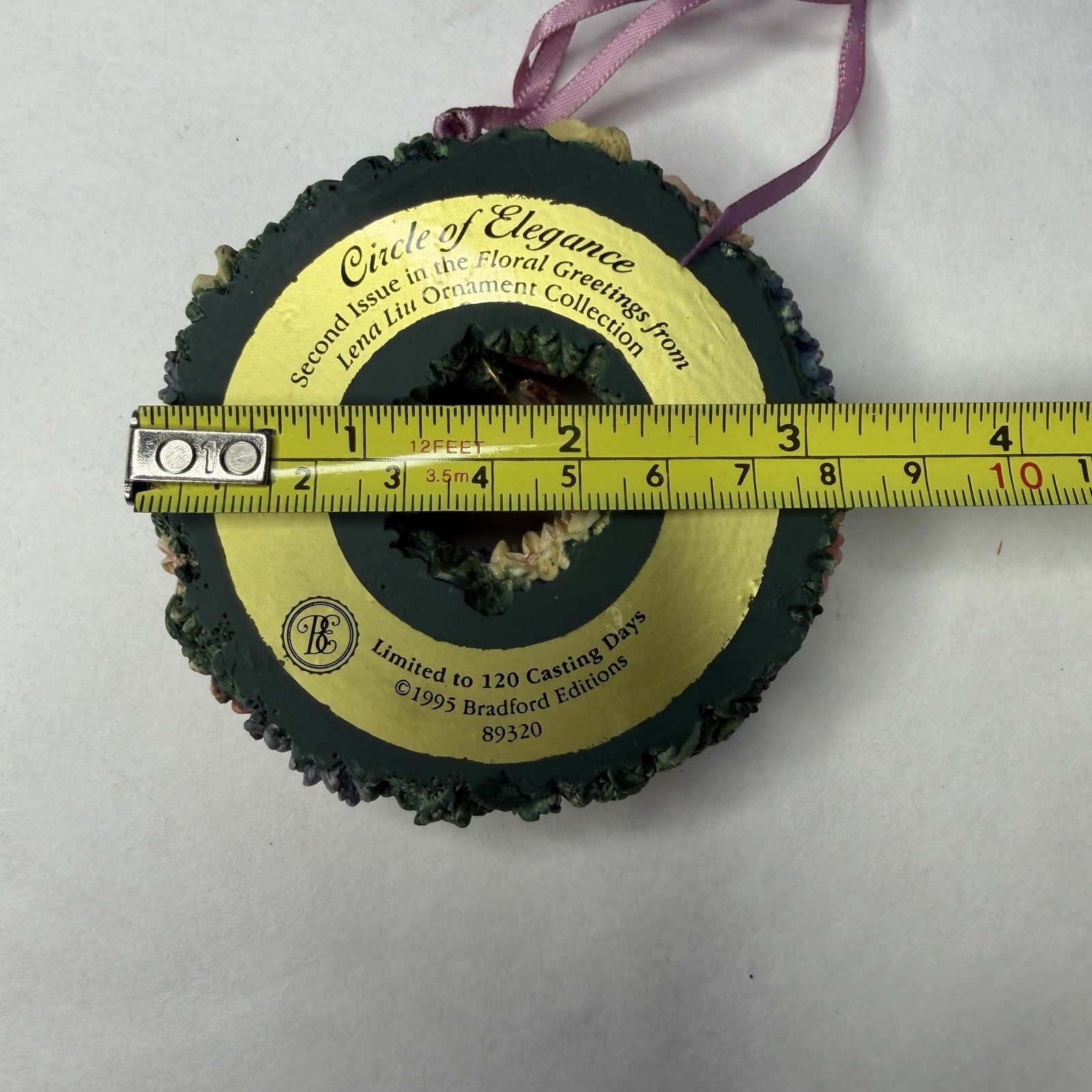 Lena Liu Floral Wreath Ornament Set (13) Home Decor Window Display Vintage 90s