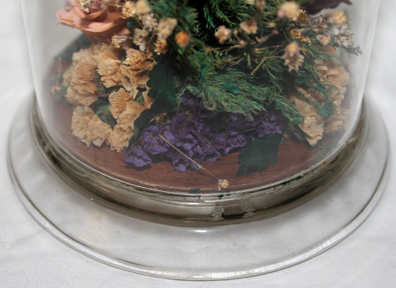Natural Expressions – Real Freeze-Dried Rose Floral Arrangement in 8″ Glass Dome