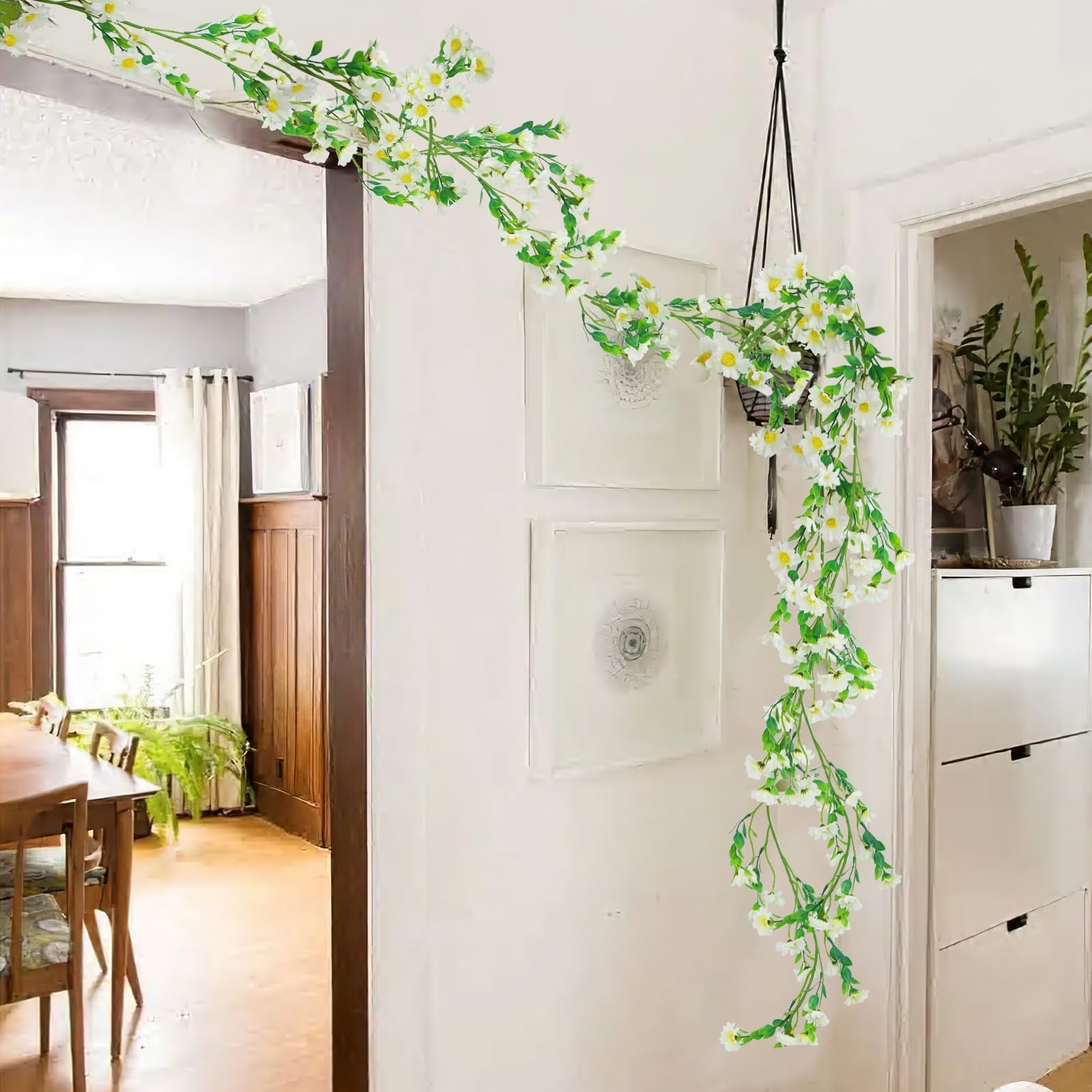Artificial Daisy Flowers Vine Silk Wildflower Garland Spring Fake Flower Vine…