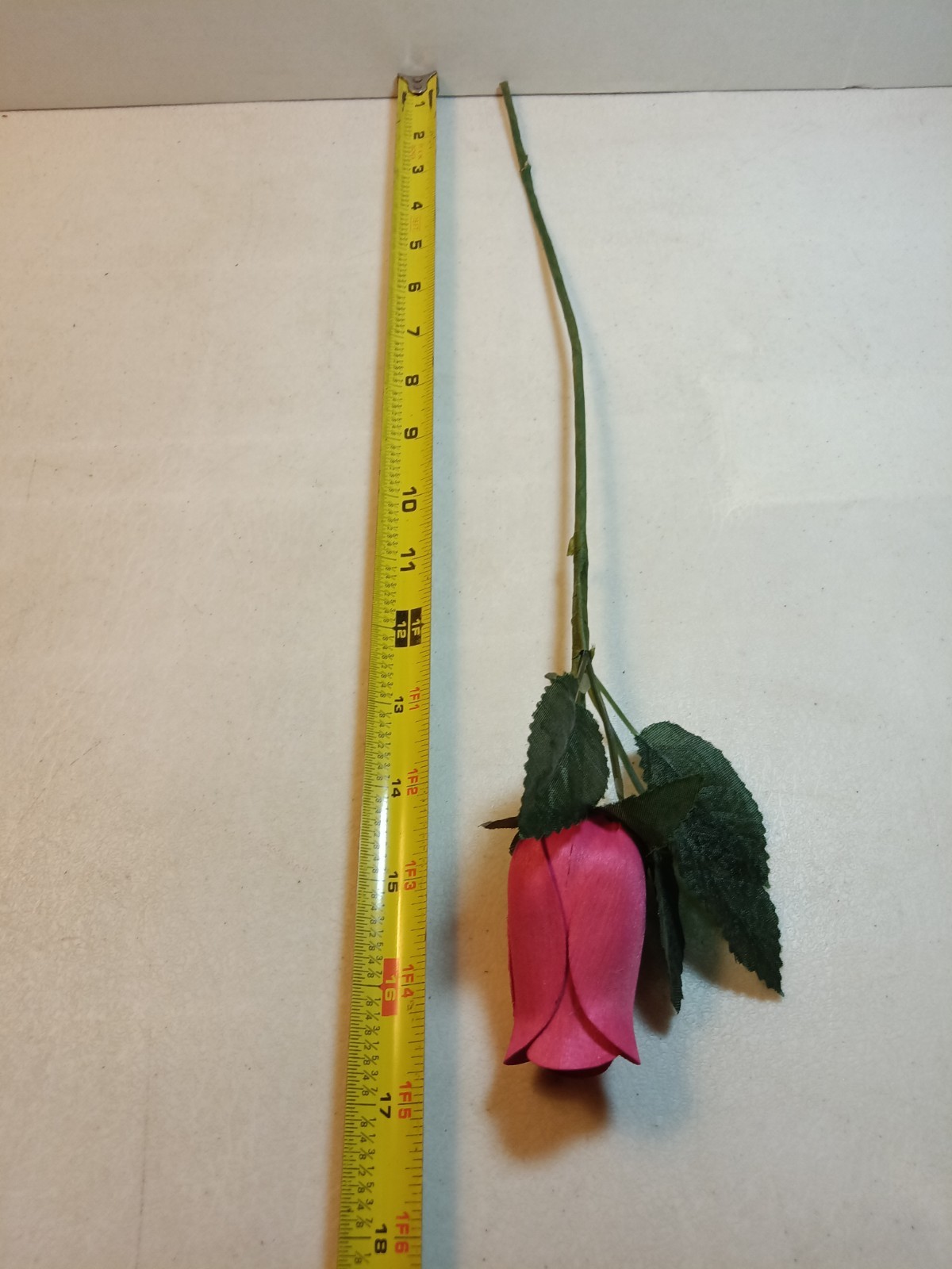 Bundle Of 17 Shaved Wood Rose Buds on stems, Assorted Colors