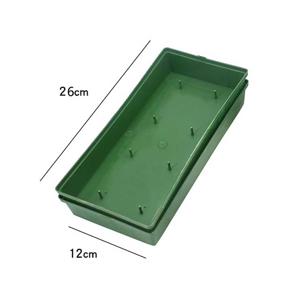 2 Pcs Green Floral Centerpiece Trays Rectangular Flower Arrangement Bases Pla…