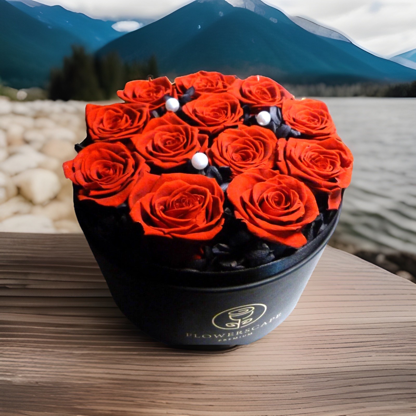 Roses forever – 12 Long Lasting Real Red Roses in a Box