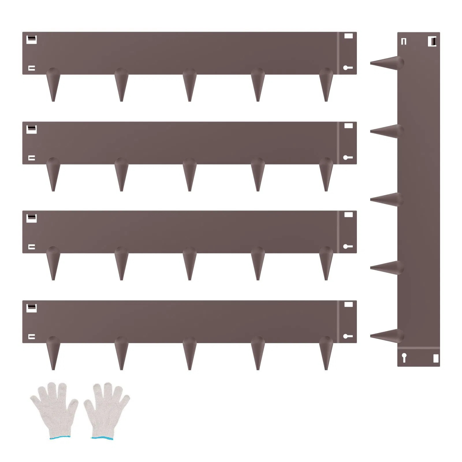 Steel Landscape Edging, 5 Packs 39 x 5 in Rust-Resistant Metal Landscape Edging,