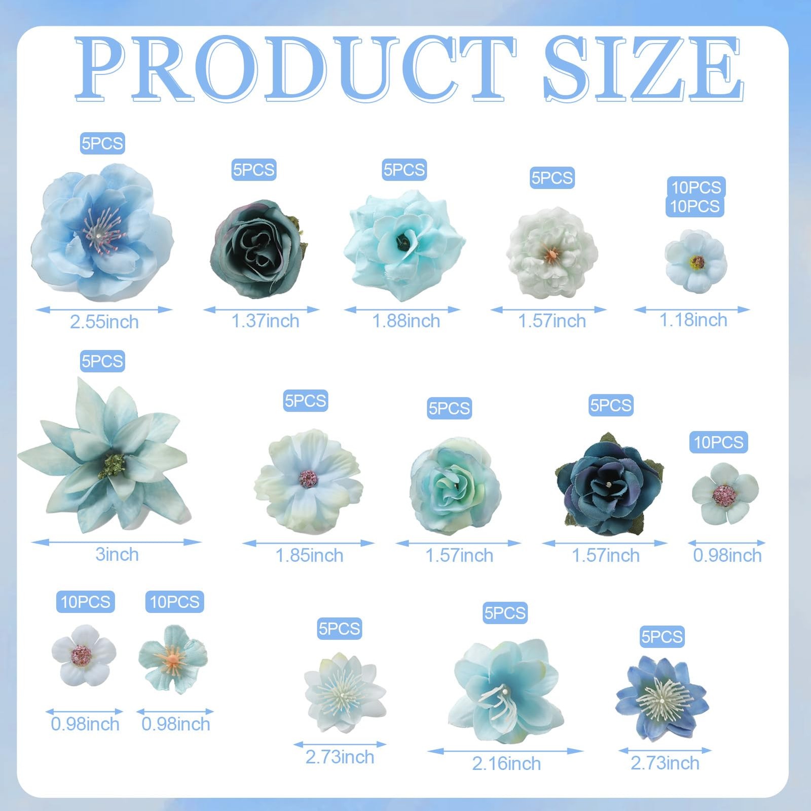 Realistic Mini Silk Flower Heads Set – Multicolor Daisy & Rose Artificial Flo…
