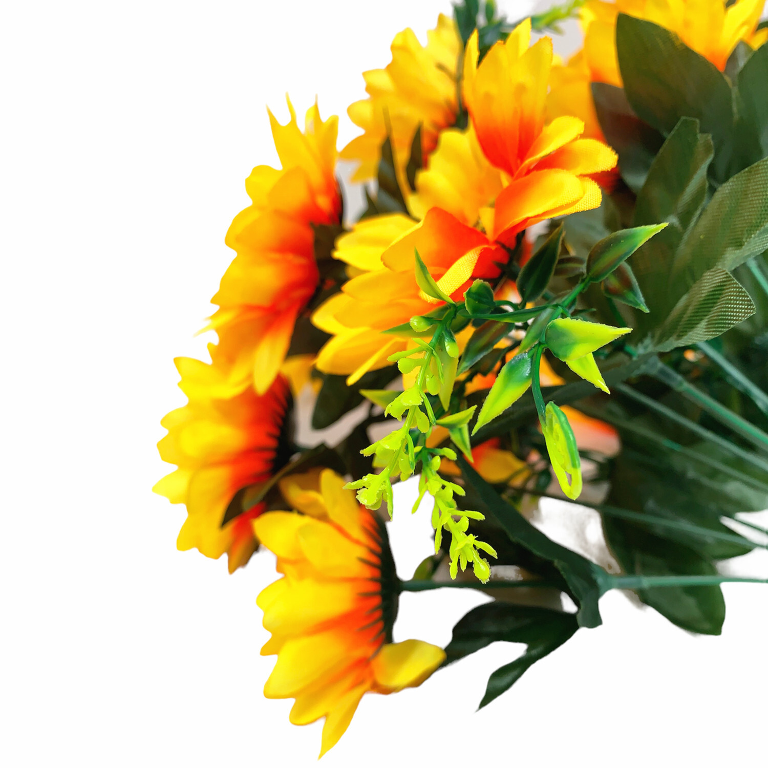 1/2/3/5 Pcs of Artificial Sunflower Lifelike Fake For Home Accent & Decor Yellow