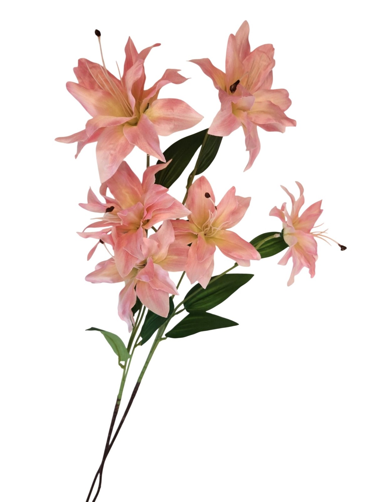 Luxury Artificial Blush Pink Lily Stem | Faux Lily Floral Decor | Romantic Botan