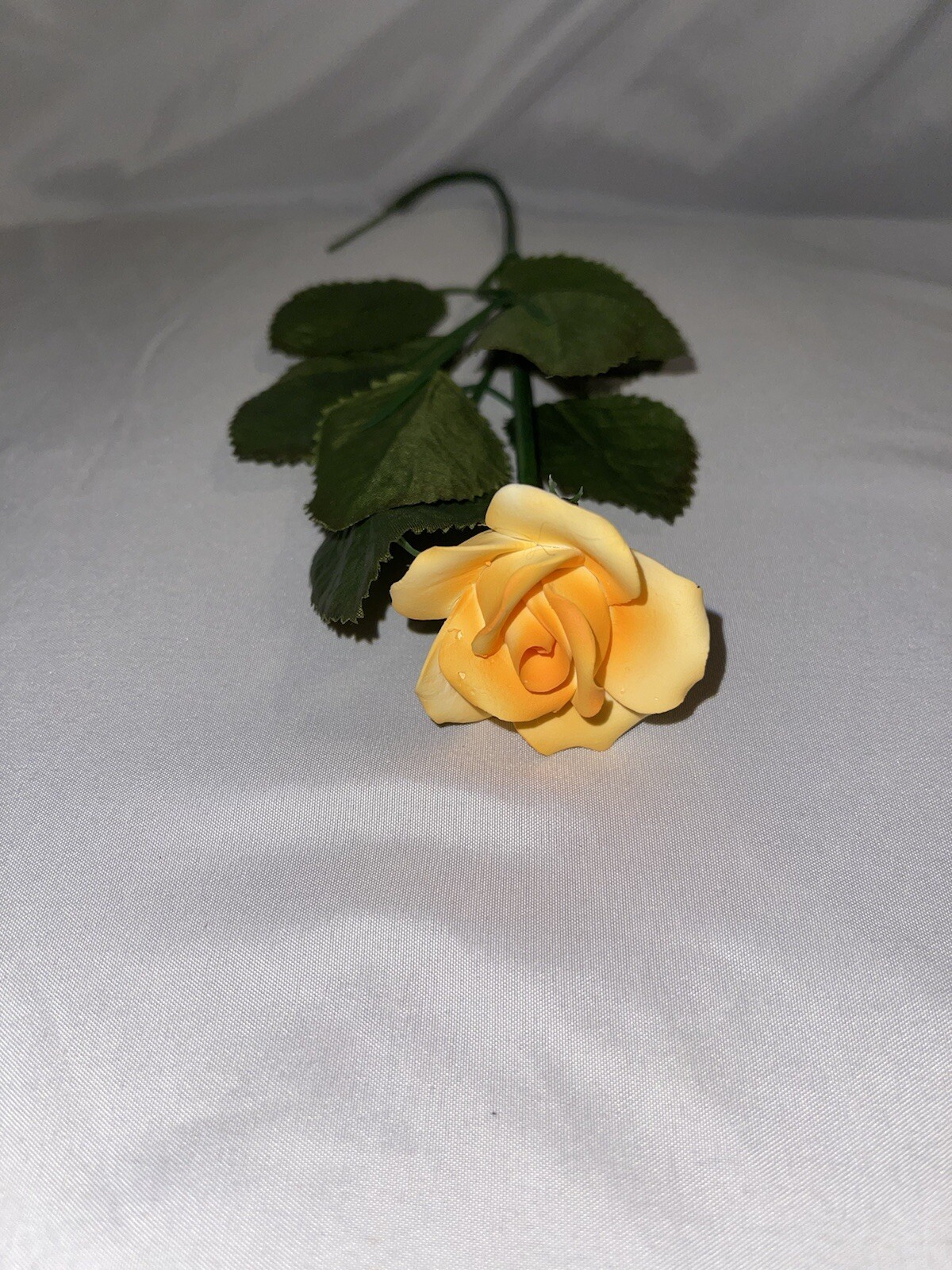 vintage porcelain Single rose. Only Used For Decor. No Cracks Or Chips
