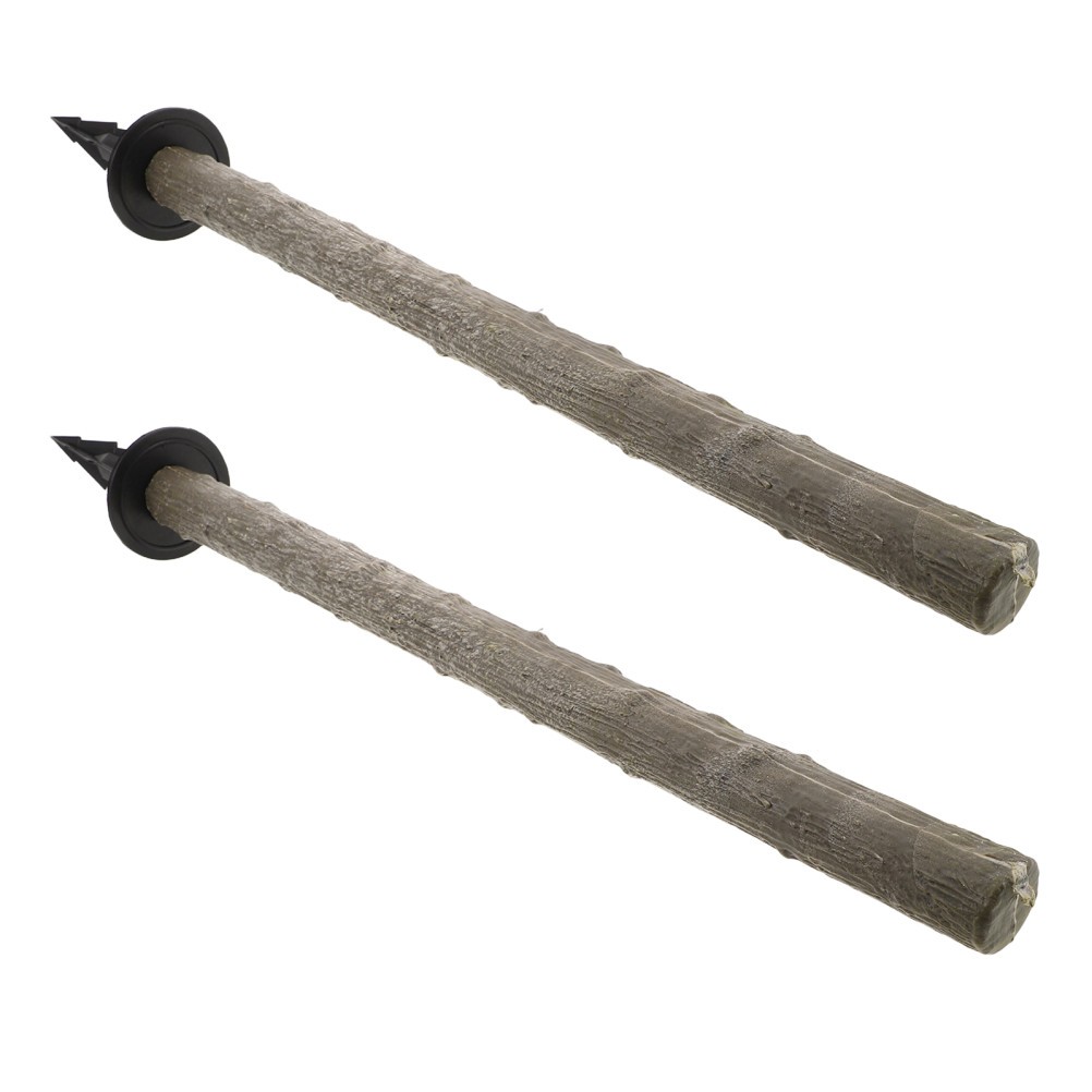 2 Sets Simulated Tree Pole Accessories Ground Insert Rod Bonsai Artificial Head
