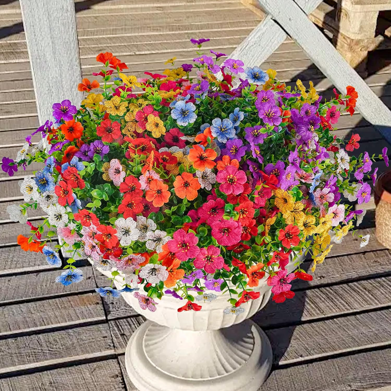 72 Bundles UV Resistant Fake Flowers for Home, Garden & Holiday Decor