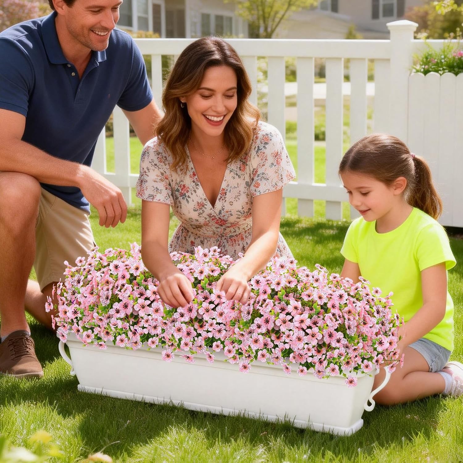 Artificial Flowers for Outdoors, 9 Bundles Artificial Plants & Flowers Outdoor,