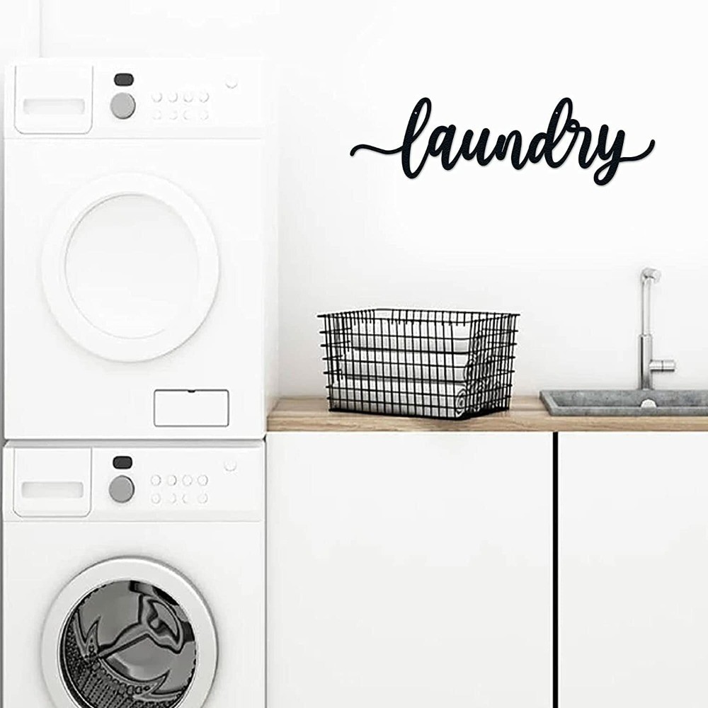 Farmhouse Laundry Room Metal Wall Art Rustic Decor Sign Backdrop Gift