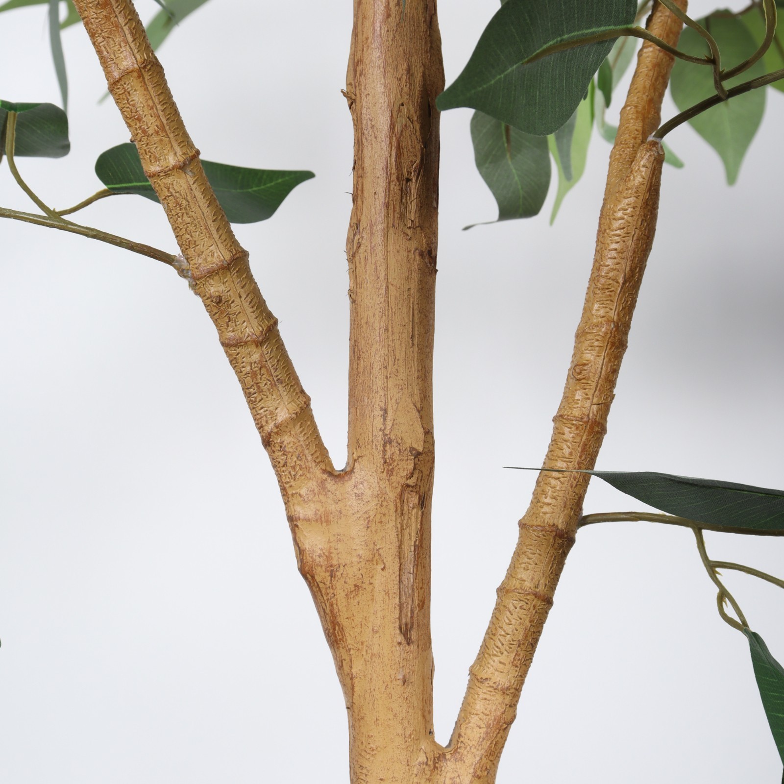 6FT Artificial Ficus Tree Natural Trunk Fake Potted Plant with Black Pot
