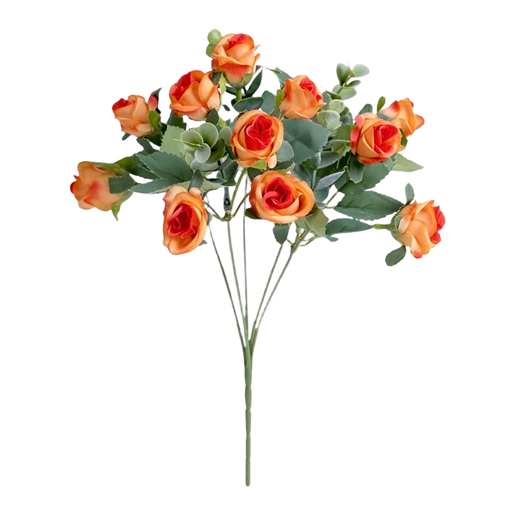 30cm Lightweight Artificial Bouquet Roses Eucalyptus 36g Wedding Decor