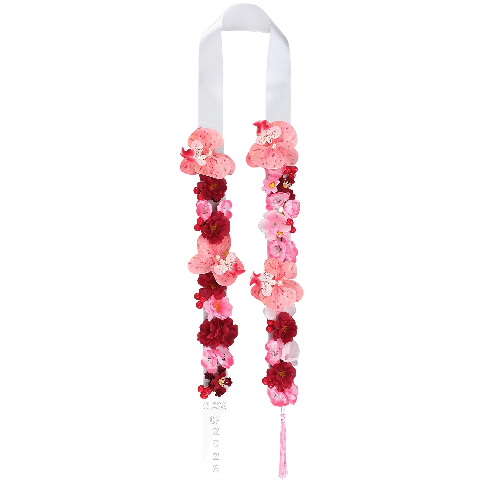 1 Pcs Graduation Lei 2026 Artificial Graduation Candy Lei Ribbon Phalaenopsis…