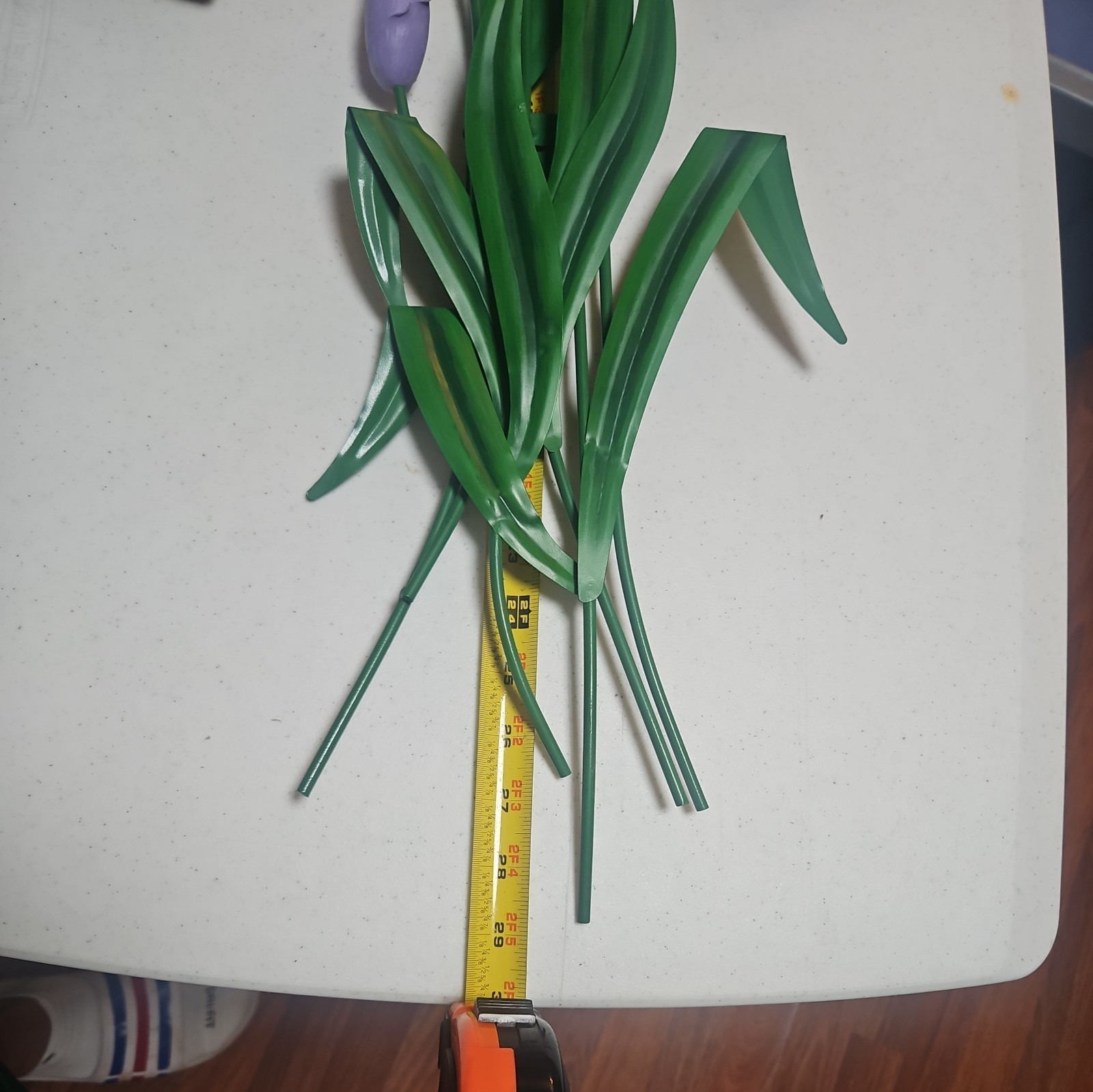 Purple Iris, 29″L× 13″W, WMG , Wall Decor, Ceramic/Resin Flowers & Metal Stem