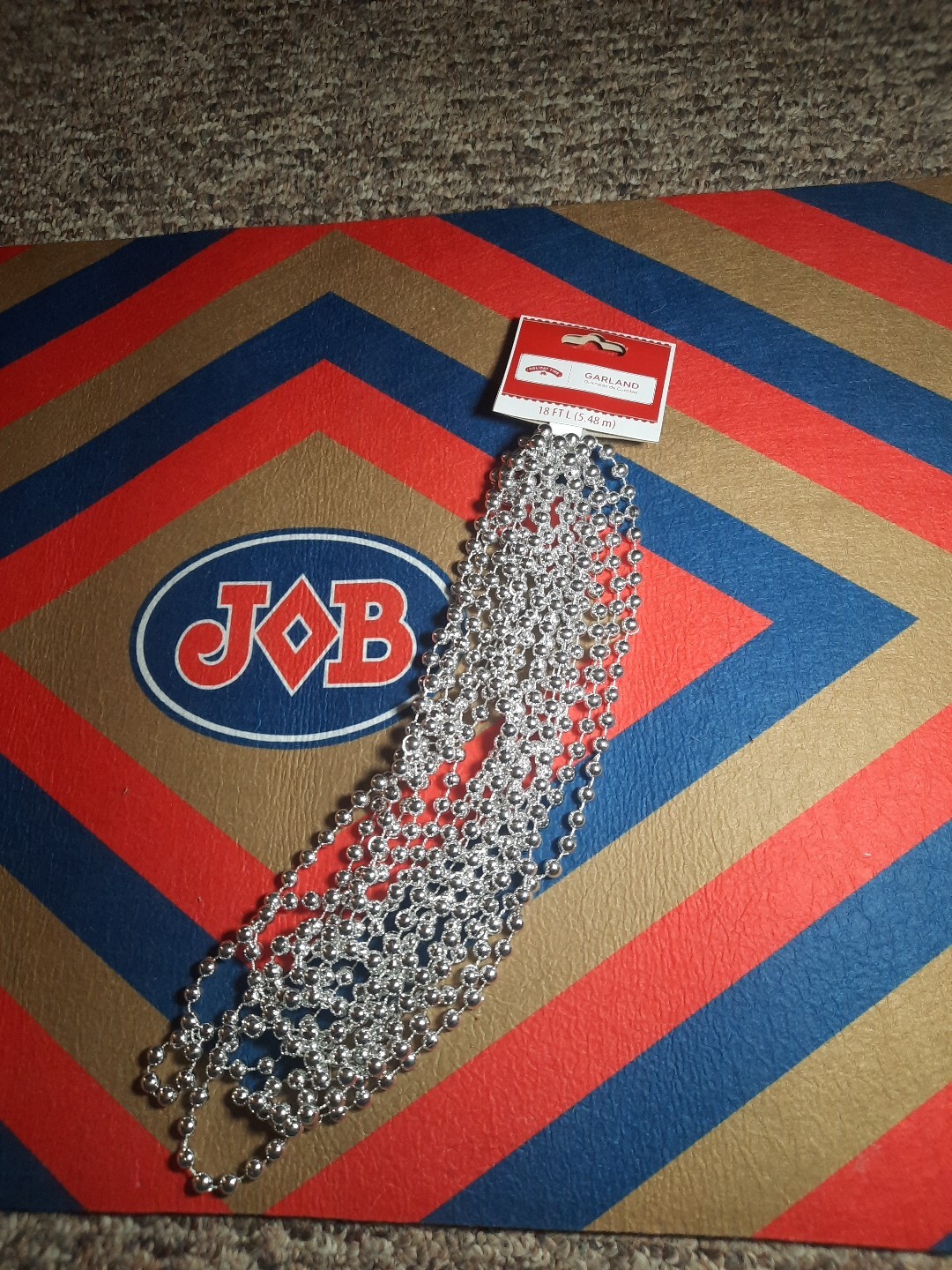 Silver Bead Garland 18′ for Crafts, Home Decor, DIY, Beaded Vase, Bead Curtains