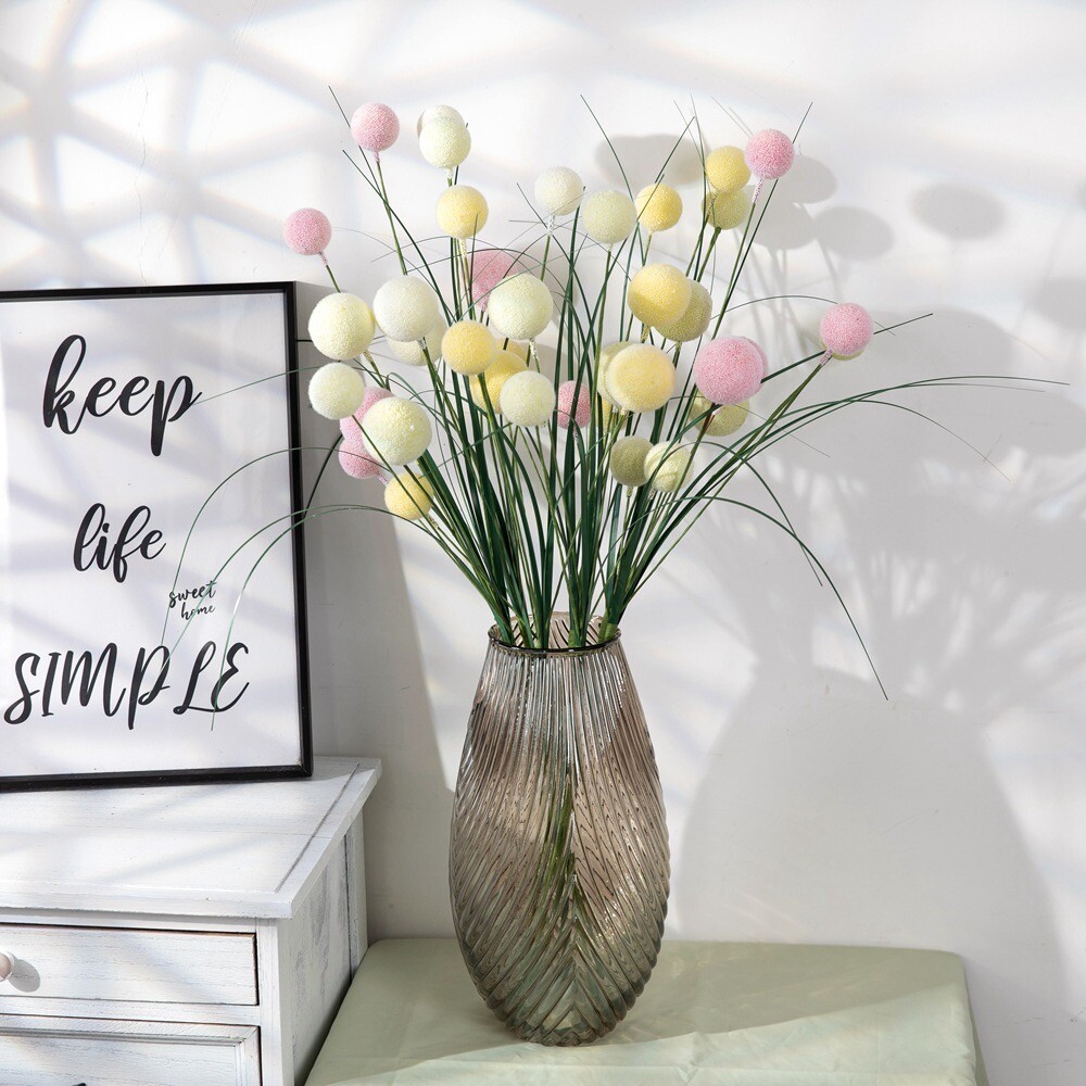 Set of 3 Artificial Dandelion Flower Stems – 28 Inches Tall