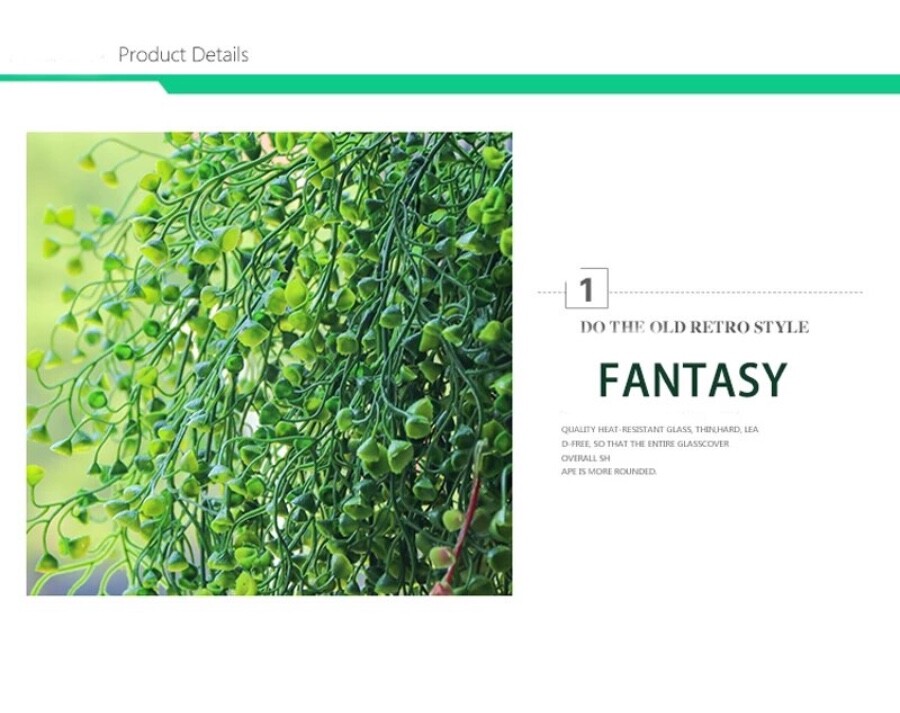Artificial Vine Plastic Wall Hanging Plants Fake Outdoor Ivy Tree Branch