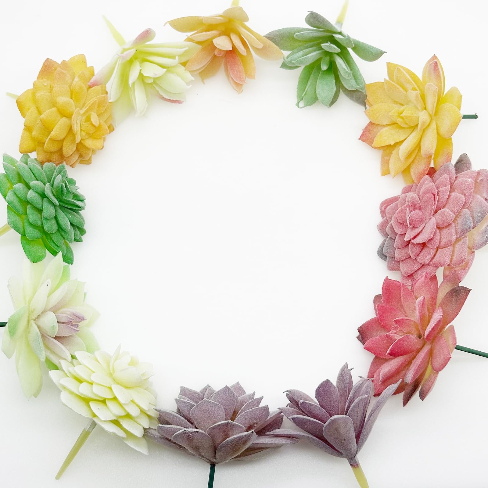12 PCS Assorted Artificial Faux Succulent Pick Fake Plant Garden Arrangement