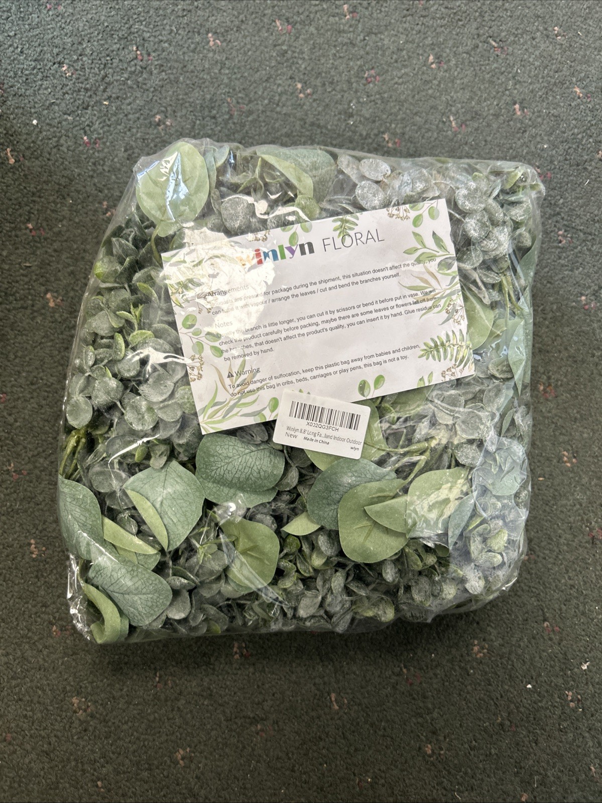 WINLYN FLORAL Fake Green Foliage for Bouquet Arrangements