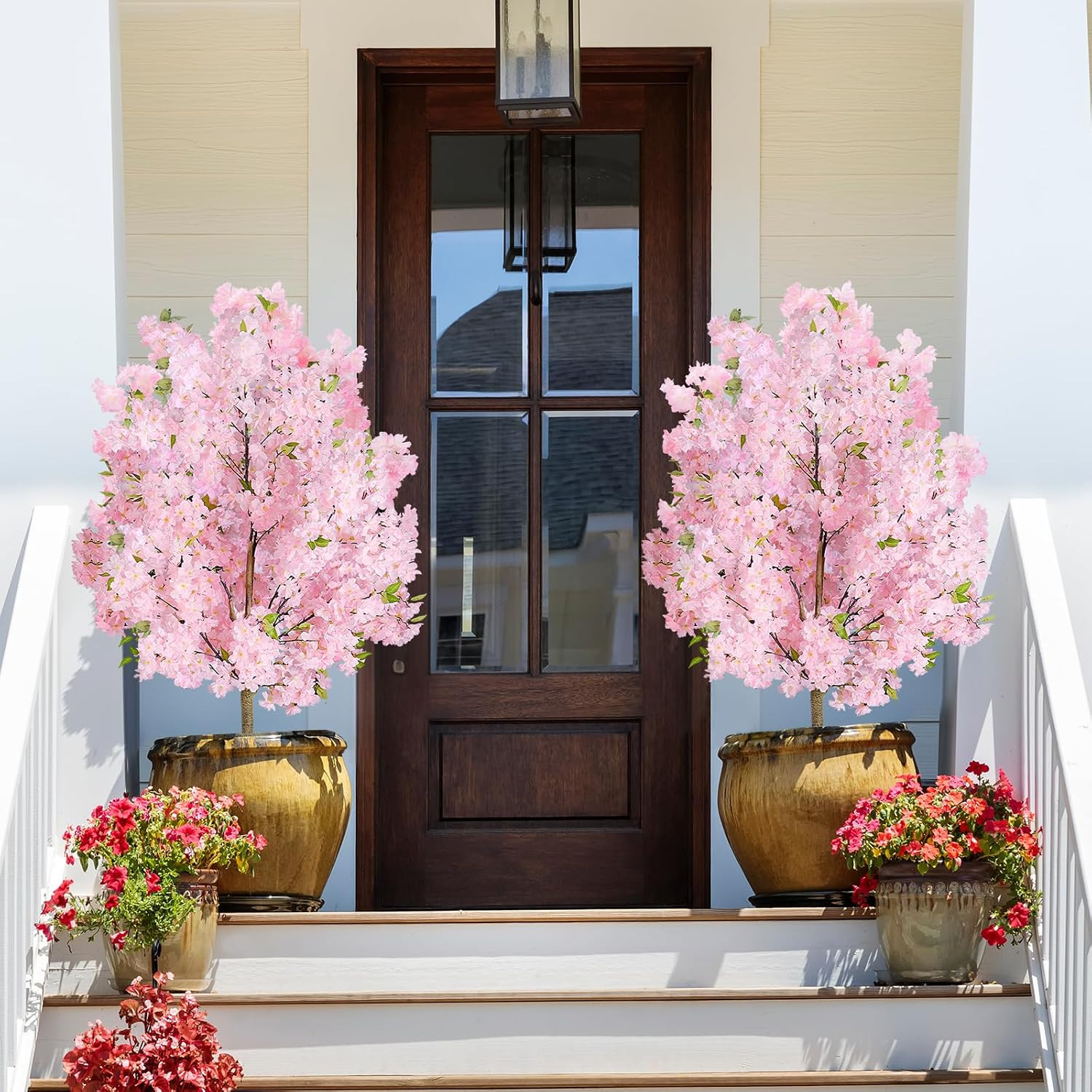 4FT Pink Cherry Blossom Tree – Realistic Faux Silk Plant for Home & Events