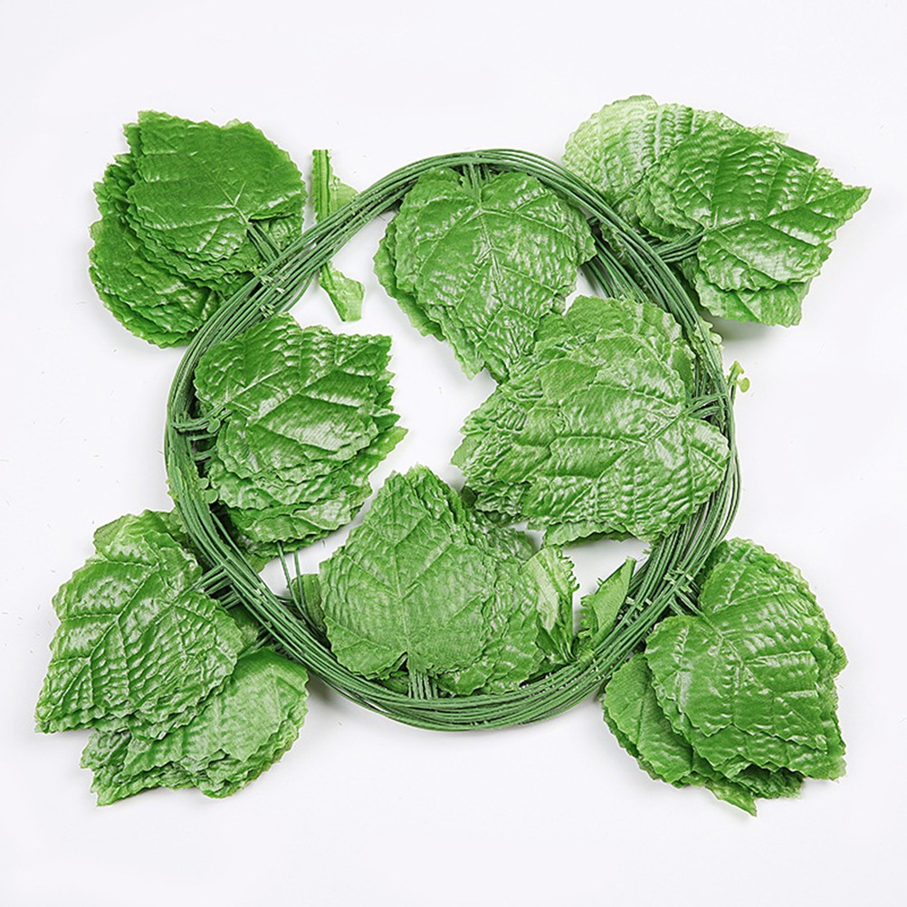 12Pcs Reusable Simulation Green Vine Plastic Artificial Plant for Wedding