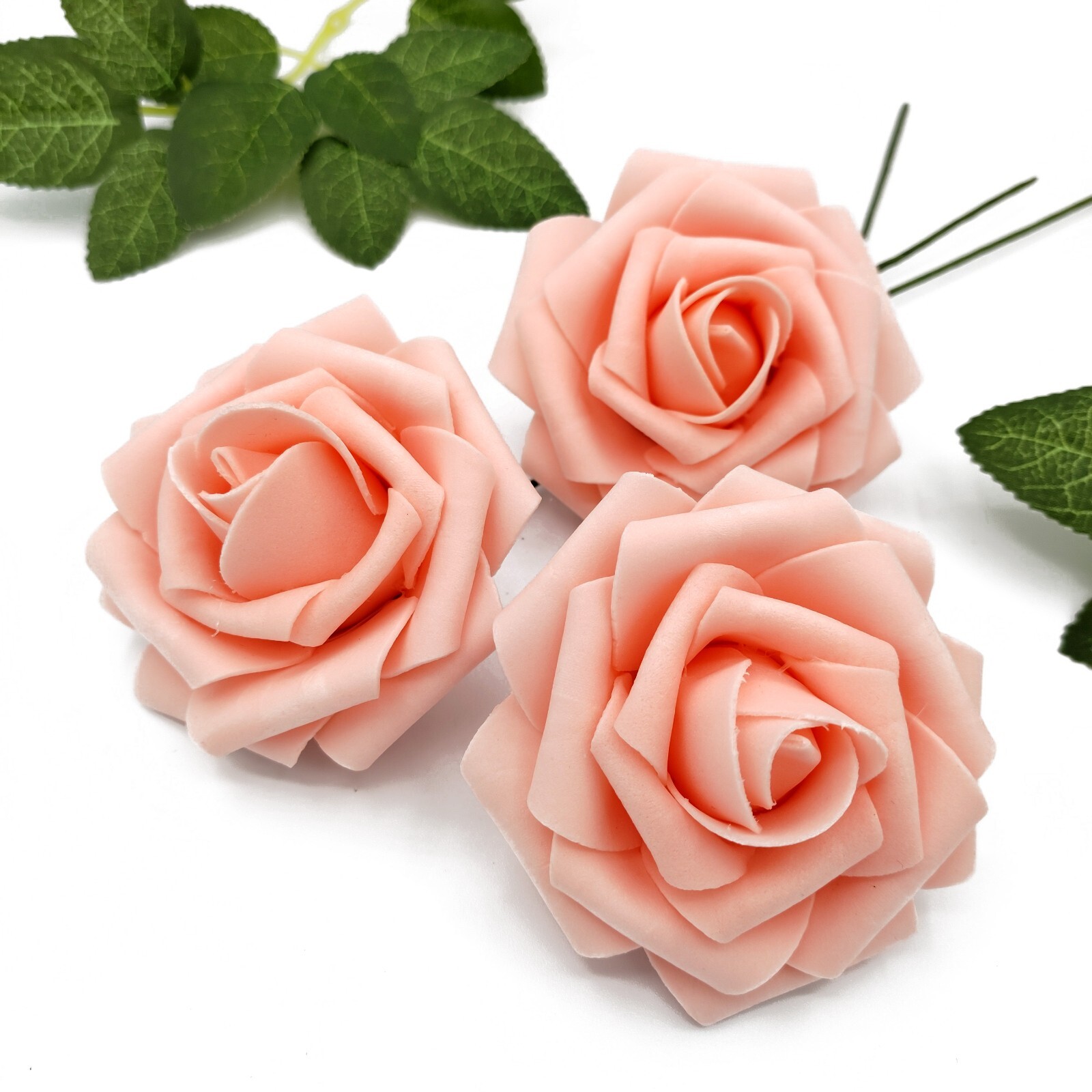 25 Lifelike Foam Roses Flowers Decor Fall Fashion Wedding Bouquets Centerpieces