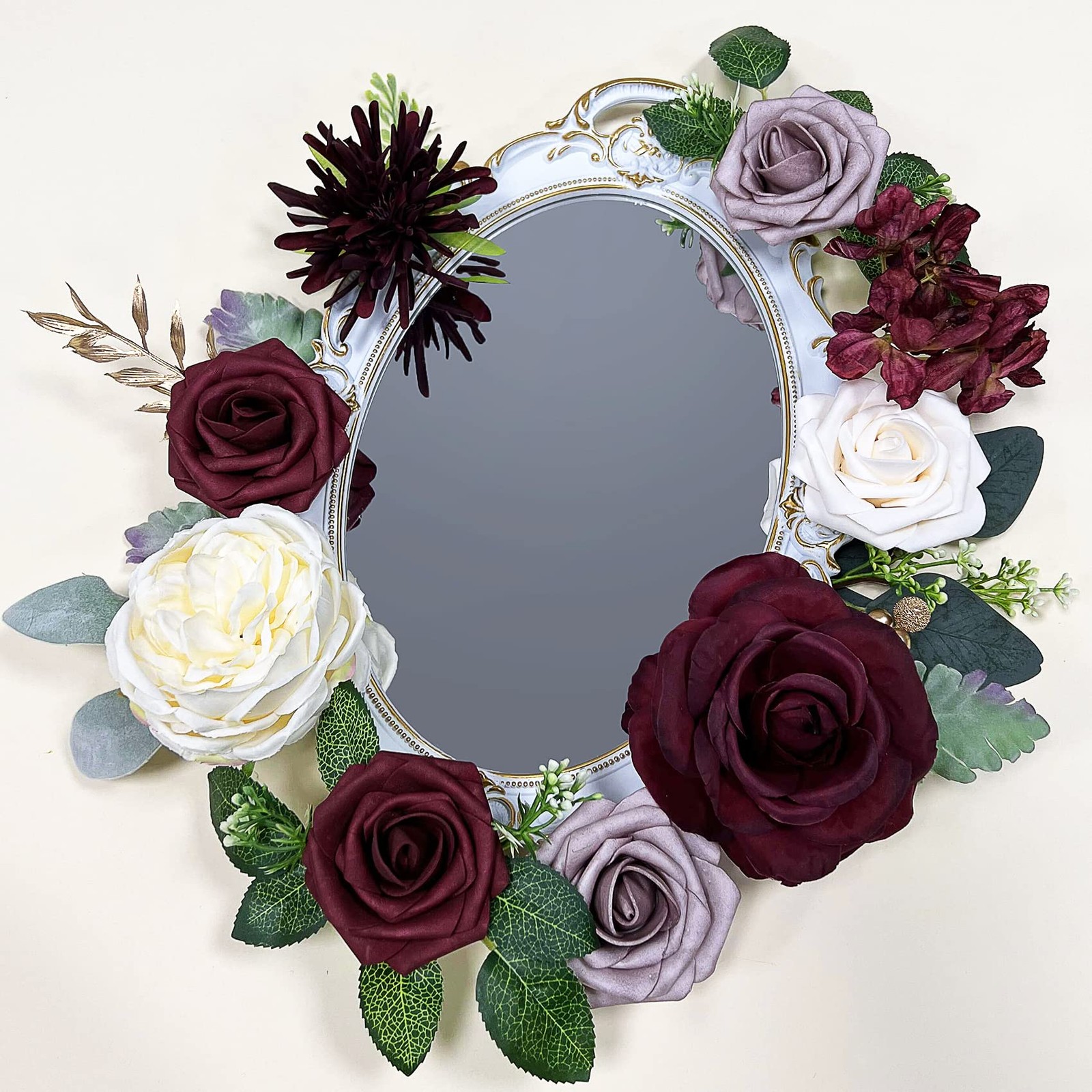 Burgundy Artificial Flowers Wedding Combo DIY Bouquets Centerpieces Dusty Rose