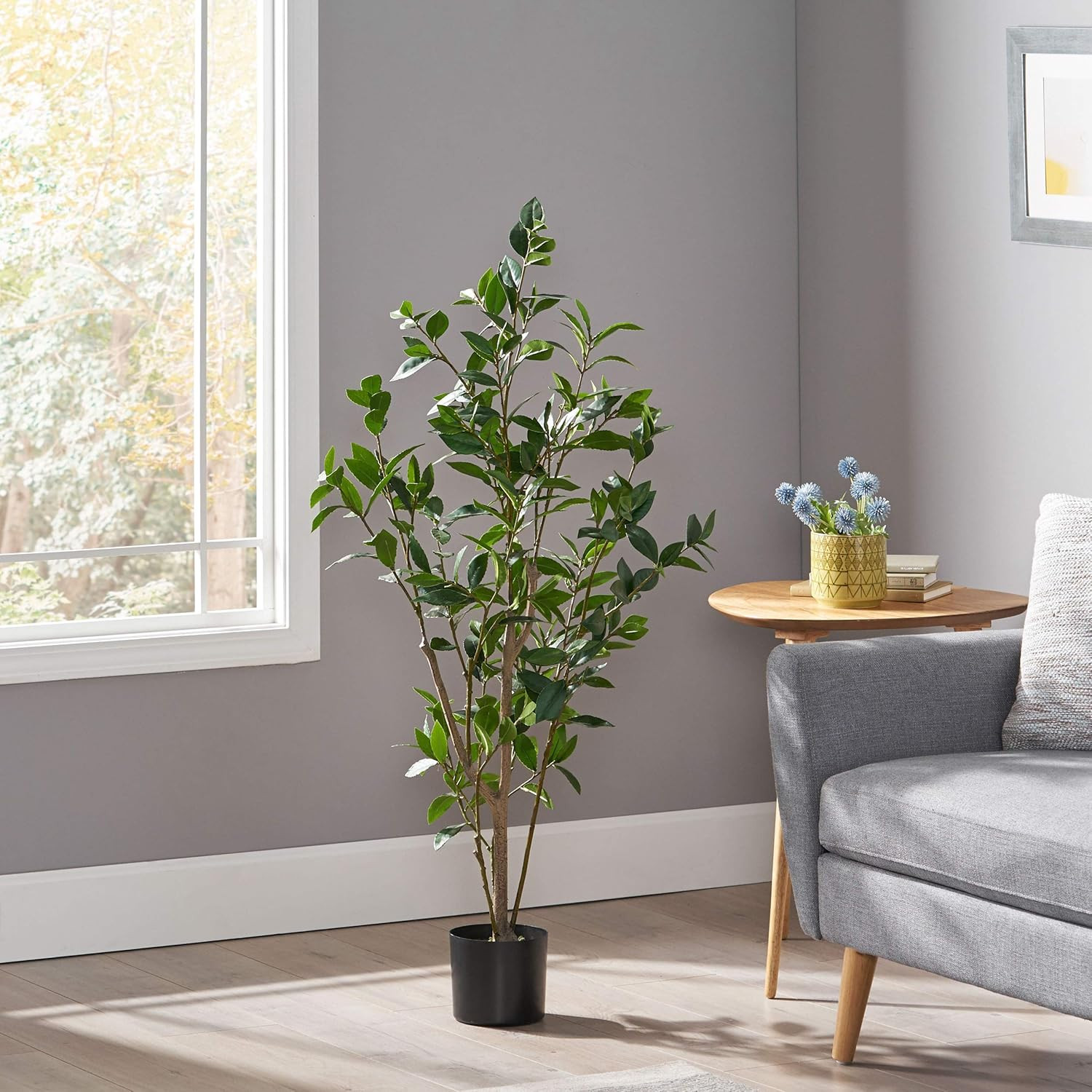 Atoka 4′ X 1.5′ Artificial Laurel Tree, Green