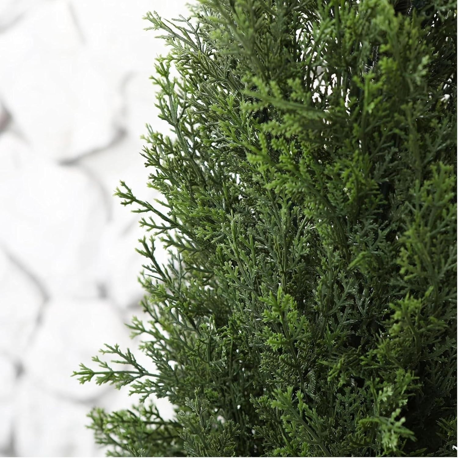 4 Feet Outdoor Artificial Topiary Cedar Tree, Set of 2 UV Resistant Potted Faux